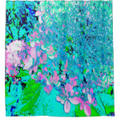 Elegantes rosa und blaues Limelight Hydrangea Duschvorhang (Vorderseite)