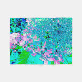 Elegantes rosa und blaues Limelight Hydrangea Fleecedecke (Vorderseite (Horizontal))