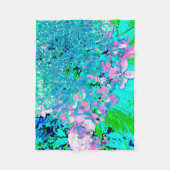 Elegantes rosa und blaues Limelight Hydrangea Fleecedecke (Vorderseite)
