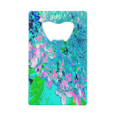 Elegantes rosa und blaues Limelight Hydrangea Geldbeutel Flaschenöffner (Rückseite)