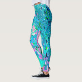 Elegantes rosa und blaues Limelight Hydrangea Leggings (Links)