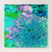 Elegantes rosa und blaues Limelight Hydrangea Puzzle (Horizontal)