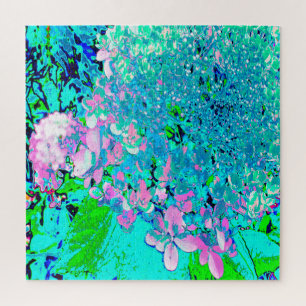 Elegantes rosa und blaues Limelight Hydrangea Puzzle