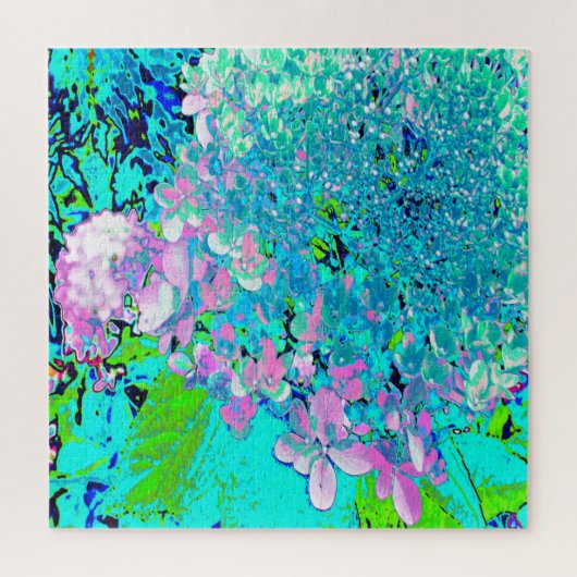 Elegantes rosa und blaues Limelight Hydrangea Puzzle (Vertikal)