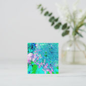 Elegantes rosa und blaues Limelight Hydrangea Quadratische Visitenkarte (Stehend Vorderseite)