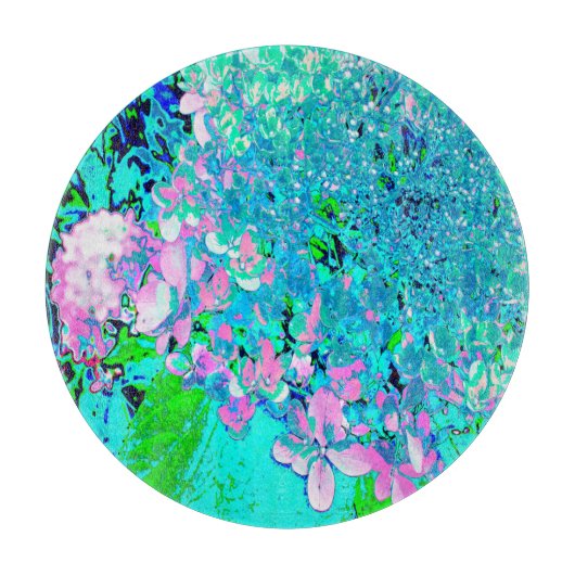 Elegantes rosa und blaues Limelight Hydrangea Schneidebrett (Vorderseite)