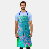 Elegantes rosa und blaues Limelight Hydrangea Schürze (Getragen)