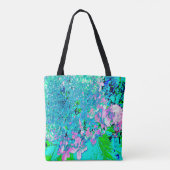 Elegantes rosa und blaues Limelight Hydrangea Tasche (Rückseite)