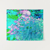 Elegantes rosa und blaues Limelight Hydrangea Wandteppich (Vorderseite (Horizontal))