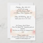 Elegantes Rosa und Elfenbeinküste Rose Einladung z (Rückseite)