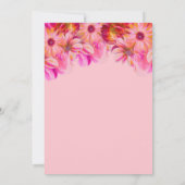 Elegantes rosa und gelbes Bridal Brunch Einladung (Rückseite)