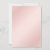 Elegantes Rosa- und Gold-Brautparty Einladung (Rückseite)