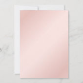 Elegantes Rosa- und Gold-Brautparty Einladung (Rückseite)