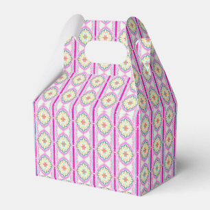 Elegantes Rosa- und Gold-Geometrisches-Blumenmuste Geschenkschachtel