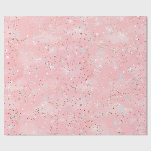 Elegantes Rosa und Gold Geschenkpapier (Flach)