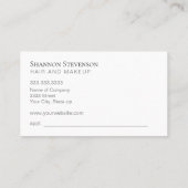 Elegantes Rosa und Gold Glitzer Haar Makeup Visitenkarte (Rückseite)