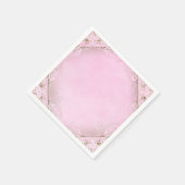 Elegantes Rosa und Gold Serviette (Ecke)