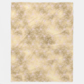 Elegantes rosa und goldenes, florales Spitzen Fleecedecke (Vorderseite)