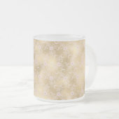 Elegantes rosa und goldenes, florales Spitzen Mattglastasse (VorderseiteRechts)