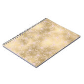 Elegantes rosa und goldenes, florales Spitzen Notizblock (Linke Seite)