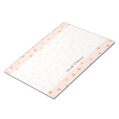 Elegantes rosa und goldenes Foil Confetti Dots Mus Notizblock (angewinkelt)