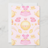 Elegantes rosa und goldenes Party Dankeskarte (Rückseite)