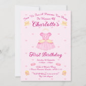 Elegantes rosa und goldenes Party Einladung (Vorderseite)