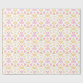 Elegantes rosa und goldenes Party Geschenkpapier (Flach)