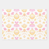 Elegantes rosa und goldenes Party Geschenkpapier Set (Vorderseite 2)