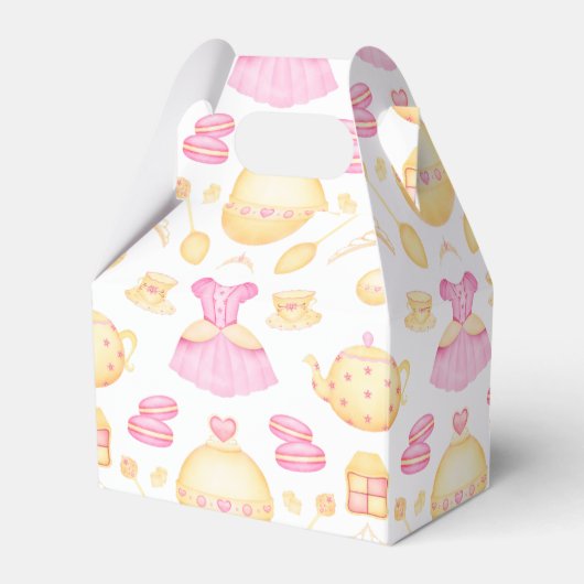 Elegantes rosa und goldenes Party Geschenkschachtel (Vorderseite)