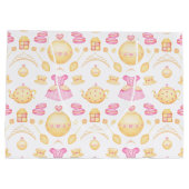 Elegantes rosa und goldenes Party Große Geschenktüte (Rückseite)