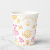 Elegantes rosa und goldenes Party Pappbecher (Vorderseite)