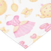 Elegantes rosa und goldenes Party Tischdecke (Schrägansicht)