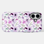 Elegantes Rosa- und Lila-Blumenmuster Case-Mate iPhone Hülle (Rückseite (Horizontal))