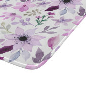 Elegantes Rosa- und Lila-Blumenmuster Schneidebrett (Ecke)