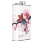 Elegantes Rosa und Lila Kirschblossom Flachmann (Rechts)