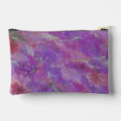 Elegantes rosa und Lila Marmormuster Zubehörtasche (Rückseite)