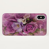 Elegantes Rosa und Lila RosenBouquet Case-Mate iPhone Hülle (Rückseite (Horizontal))
