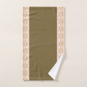 Elegantes Rosa und Olivenöl Badhandtuch Set (Handtuch)