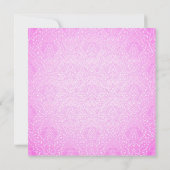 Elegantes Rosa und schwarz Chic Damask Sweet 16 Ei Einladung (Rückseite)