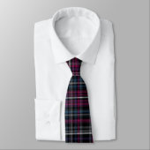 Elegantes rosa und schwarzes Karo-Gingham-Muster Krawatte (Gebunden)