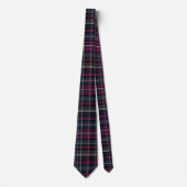 Elegantes rosa und schwarzes Karo-Gingham-Muster Krawatte (Vorderseite)
