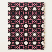 Elegantes rosa und schwarzes Muster mit Foto Socia Planer (Rückseite)