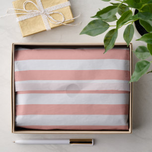 Elegantes Rosa- und Weiß gestreiftes Muster Seidenpapier