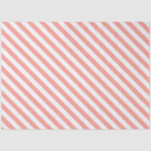 Elegantes Rosa- und Weiß-Streifenmuster Seidenpapier (Vorderseite)