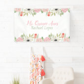 Elegantes Rosa und Weiß Wasserfarben Banner (Insitu)