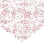 Elegantes rosa und weiße Blumentoilette Kurzer Tischläufer (Ecke)