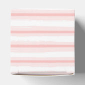 Elegantes rosa und weiße, horizontale Streifen Mus Geschenkschachtel (Oben)