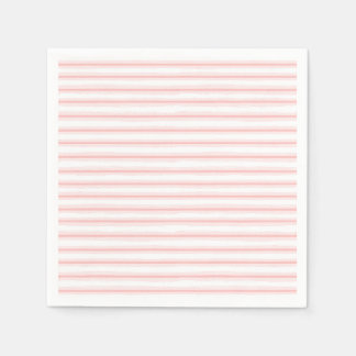 Elegantes rosa und weiße, horizontale Streifen Mus Serviette