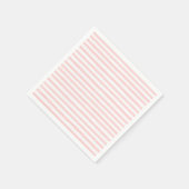 Elegantes rosa und weiße, horizontale Streifen Mus Serviette (Ecke)